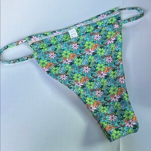 swim bikini bottom string Multicolor floral S